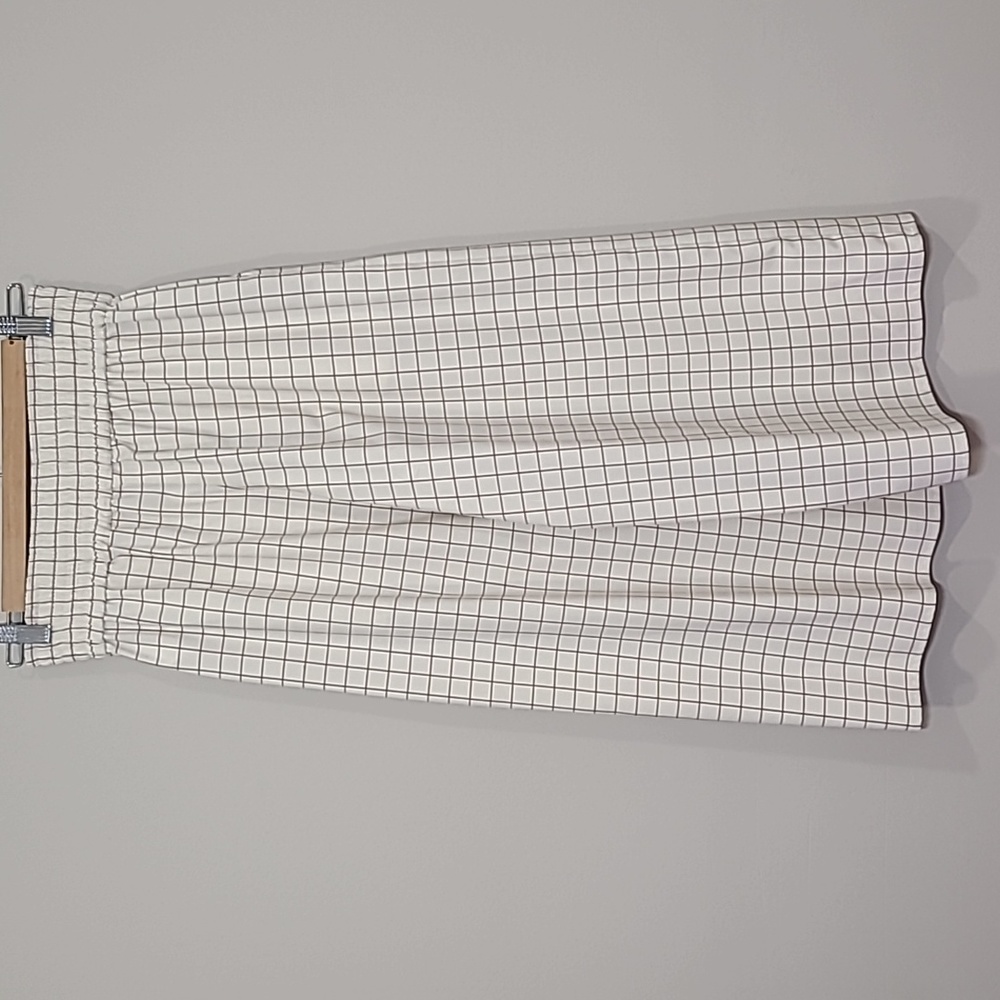 Aritzia Sunday Best Sullivan Checkered Wide Leg Pant in Amber Earth - Picture 8 of 11